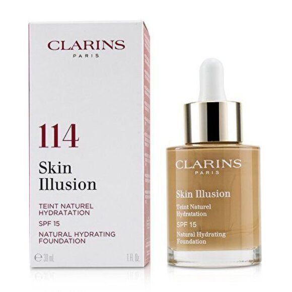 Clarins Skin Illusion Teint Natural Hydration SPF 15 - 114 Cappuccino 1 - Picture 1 of 1
